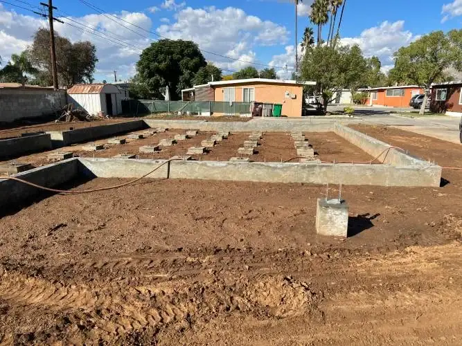 New home foundation and footings in progress by TCS Construction